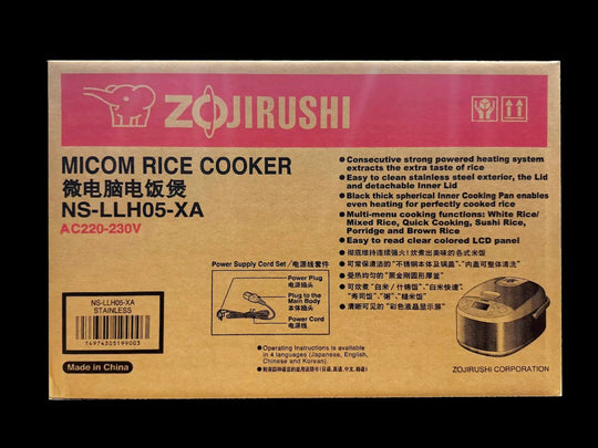 Zojirushi Microcomputer rice cooker 3cup NS - LLH05 - XA AC220 - 230V - WAFUU JAPAN