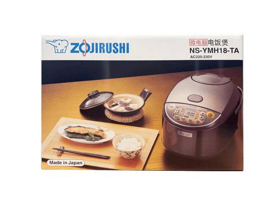 Zojirushi Overseas Rice Cooker Gokume - Takuki Brown 10 cups 220 - 230V NS - YMH18 - WAFUU JAPAN