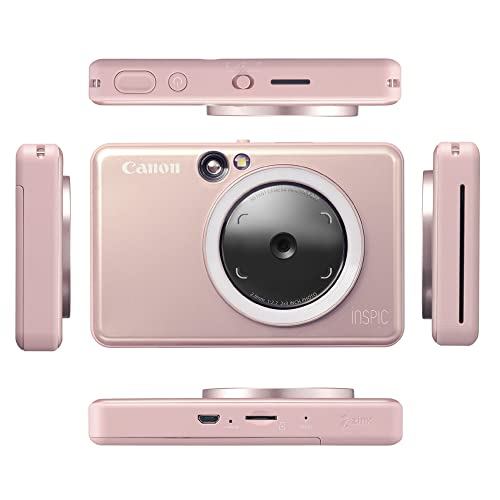 Canon Instant Camera Printer iNSPiC ZV-223-PK for Photo Pink Small - WAFUU JAPAN