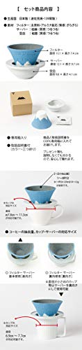cofil fuji ceramic coffee filter dripper with special base and saucer - WAFUU JAPAN