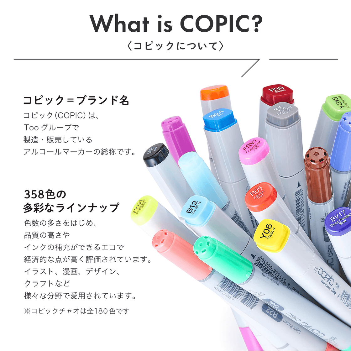 Copic Ciao 麥克筆72色graphic marker 72 colors set A – WAFUU JAPAN