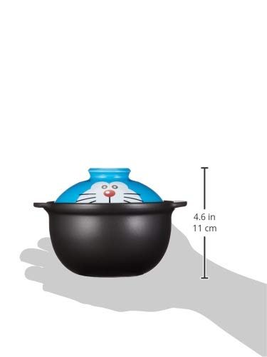 DORAEMON face earthenware pot for one person blue 650ml 009156 - WAFUU JAPAN