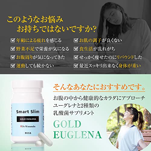 Dr.Watanabe Smart Slim Euglena Lactobacillus Supervised plant probiotics 60pcs - WAFUU JAPAN