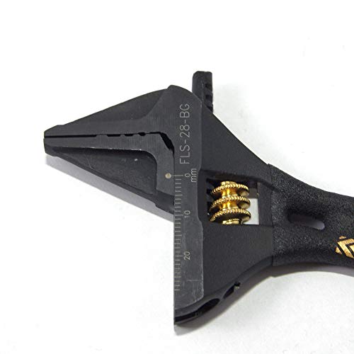 Fujiya KUROKIN Light short monkey wrench black-gold with grip FLS-28/32/43/53 - WAFUU JAPAN