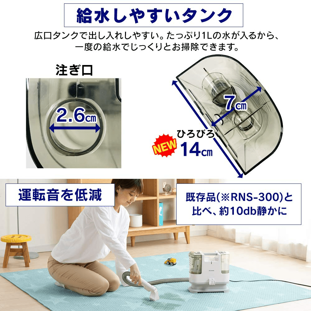 Iris Ohyama RNS-P10-W Rinser Cleaner Stain Remover – WAFUU JAPAN