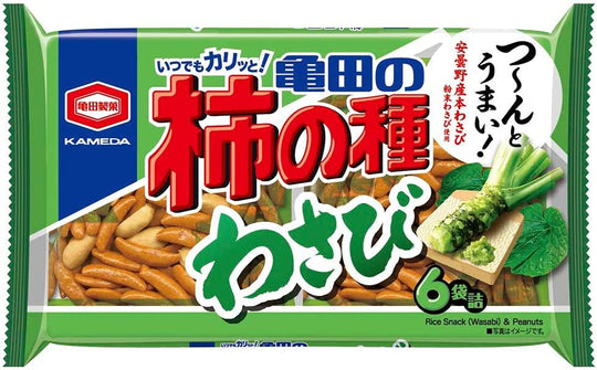 Kakinotane Wasabi 6 bags 164g x 12 bags - WAFUU JAPAN