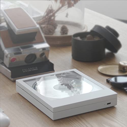 km5 Bluetooth CD Player Instant Disk Audio-CP1 (White) - WAFUU JAPAN