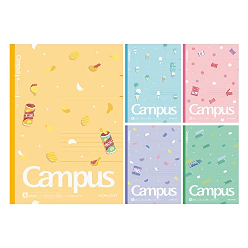 KOKUYO notebook Campus limited B5 dot A ruled 5 color pack Snack motif - WAFUU JAPAN