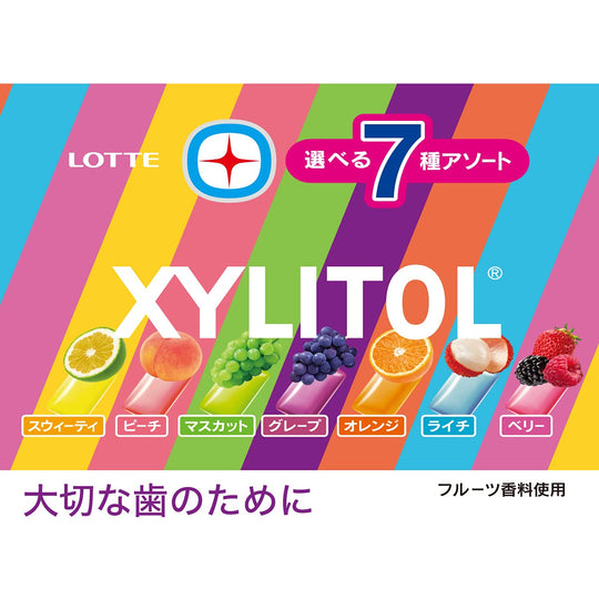 LOTTE XYLITOL GUM 7 kinds assorted bottle 143g - WAFUU JAPAN