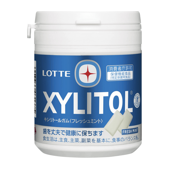 LOTTE XYLITOL Gum Fresh Mint Family Bottle 143g - WAFUU JAPAN