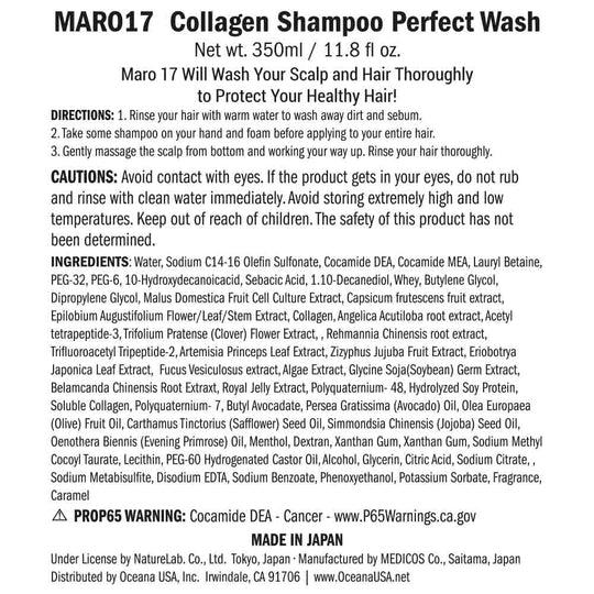 MARO 17 Collagen Hair Shampoo Perfect Wash for Men - WAFUU JAPAN
