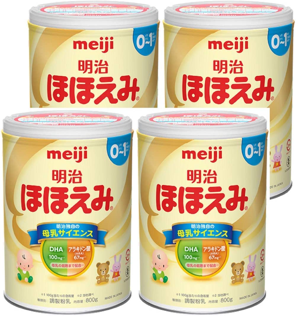 明治 ほほえみ 800g x4個 粉ミルク 4缶セット商品 – WAFUU JAPAN