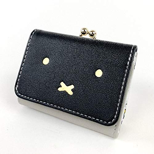 Miffy Compact Wallet BK Monochrome Black (MCOR) - WAFUU JAPAN