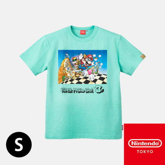 Nintendo TOKYO Official T-Shirts Super Mario Brothers 3 Blue - WAFUU JAPAN