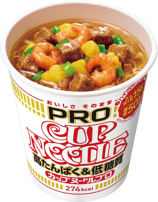 Nissin Cup Noodles PRO Ramen Noodle Soup (Pack of 12) - WAFUU JAPAN