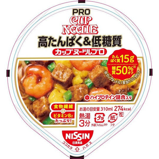 Nissin Cup Noodles PRO Ramen Noodle Soup (Pack of 12) - WAFUU JAPAN