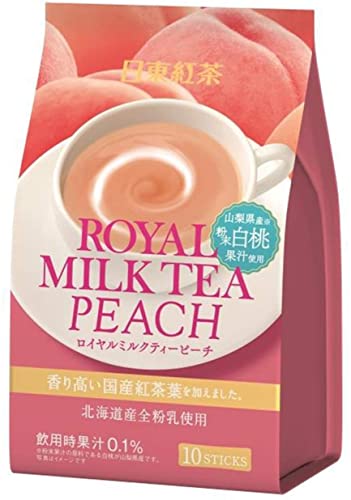 Nitto Tea Kocha Royal Milk Tea Peach 14g x 10 bottles - WAFUU JAPAN