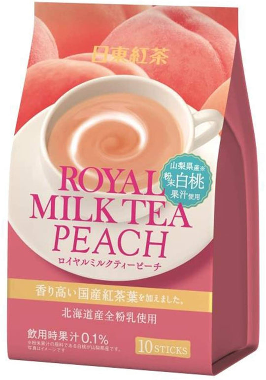 Nitto Tea Kocha Royal Milk Tea Peach 14g x 10 bottles - WAFUU JAPAN