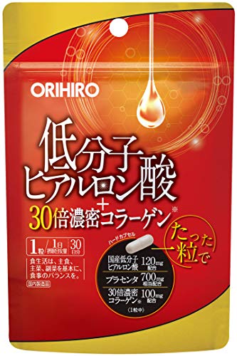 ORIHIRO Low molecular weight hyaluronic acid + 30 times dense collagen 30 capsules - WAFUU JAPAN