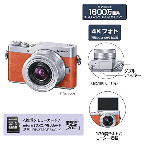 Panasonic MirrorLess Digital Camera LUMIX GF9 Double Zoom Lens Kit Orange