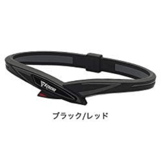 Phiten Bracelet RAKUWA Bracelet EXTREME Cross Black/Red - WAFUU JAPAN