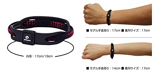 Phiten Bracelet Rakuwa X50 Silicone Hybrid Black - WAFUU JAPAN