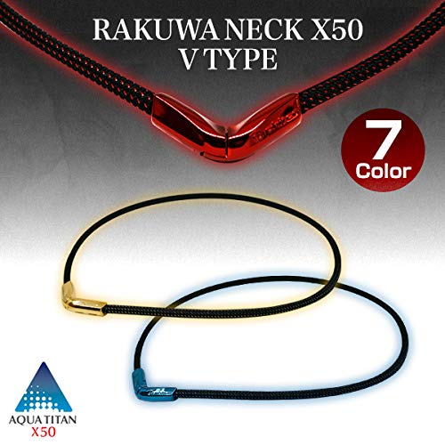 Phiten Necklace RAKUWA Neck X50 V Type 50cm - WAFUU JAPAN