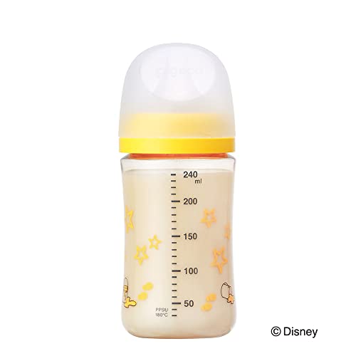 Pigeon Breast Feeding Bottle Disney Disney 240ml 3months~ PPSU Yellow - WAFUU JAPAN