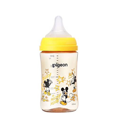 Pigeon Breast Feeding Bottle Disney Disney 240ml 3months~ PPSU Yellow - WAFUU JAPAN
