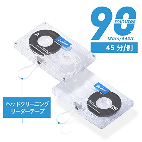 Reshow Audio Cassettes Low Noise High Output 90min 5pcs - WAFUU JAPAN
