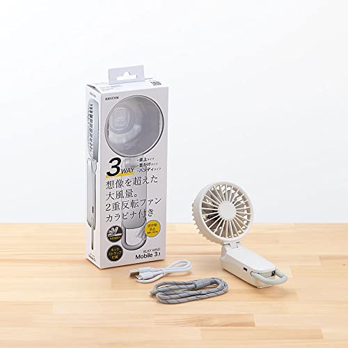 RHYTHM 2023 Handy Fan 3-way High airflow USB – WAFUU JAPAN