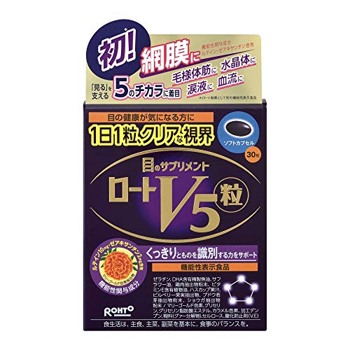 ROHTO V5 Eye Supplement 30 grains lutein x - WAFUU JAPAN