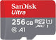 सैनडिस्क माइक्रोएसडी 256GB UHS-I क्लास10 अल्ट्रा SDSQUA4-256G-EPK