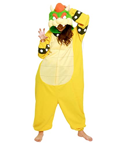 SAZAC Fleece Kigurumi Super Mario Bowser Costume - WAFUU JAPAN
