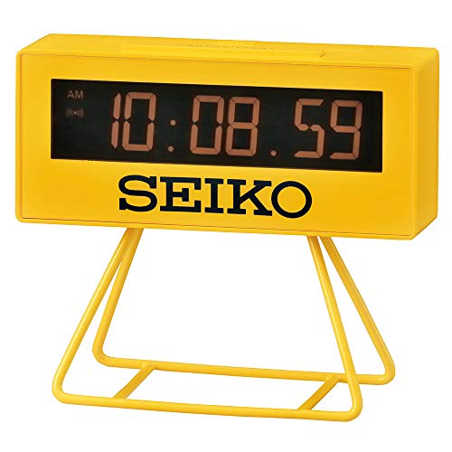 Seiko Clock Alarm Clock Digital Mini Timer Clock Yellow SQ815Y - WAFUU JAPAN