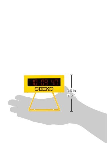 Seiko Clock Alarm Clock Digital Mini Timer Clock Yellow SQ815Y - WAFUU JAPAN