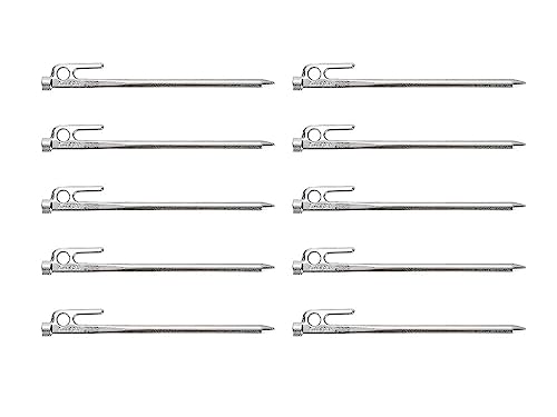 Snow Peak Peg 65th Anniversary Limited Chrome Solid Stake 20 (10 Pieces) Silver - WAFUU JAPAN