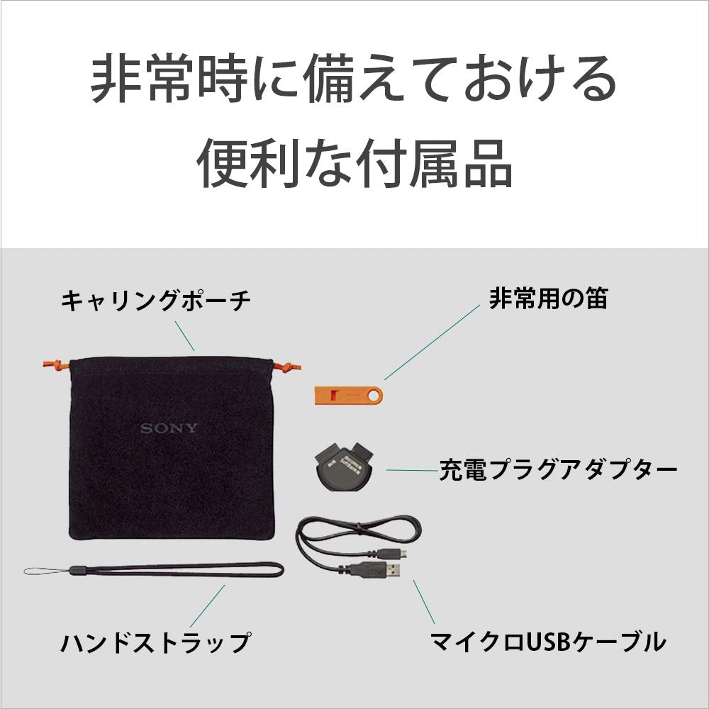 Sony Portable Radio ICF-B09 : FM/AM/Wide FM, Hand crank rechargeable –  WAFUU JAPAN