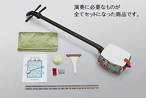 SUZUKI Suzuki Hosozao Shamisen Set Kaede Wooden + Resin Bessao MS-8 - WAFUU JAPAN