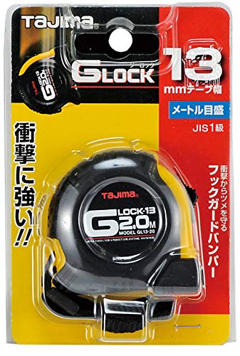 Tajima Tape Measure 2m x 13mm G-Lock GL13-20BL - WAFUU JAPAN