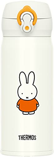 Thermos Miffy White Orange Water Bottle Vacuum Insulated Travel Mug 13.5 fl oz (400 ml) JNL-404B WH-OR - WAFUU JAPAN