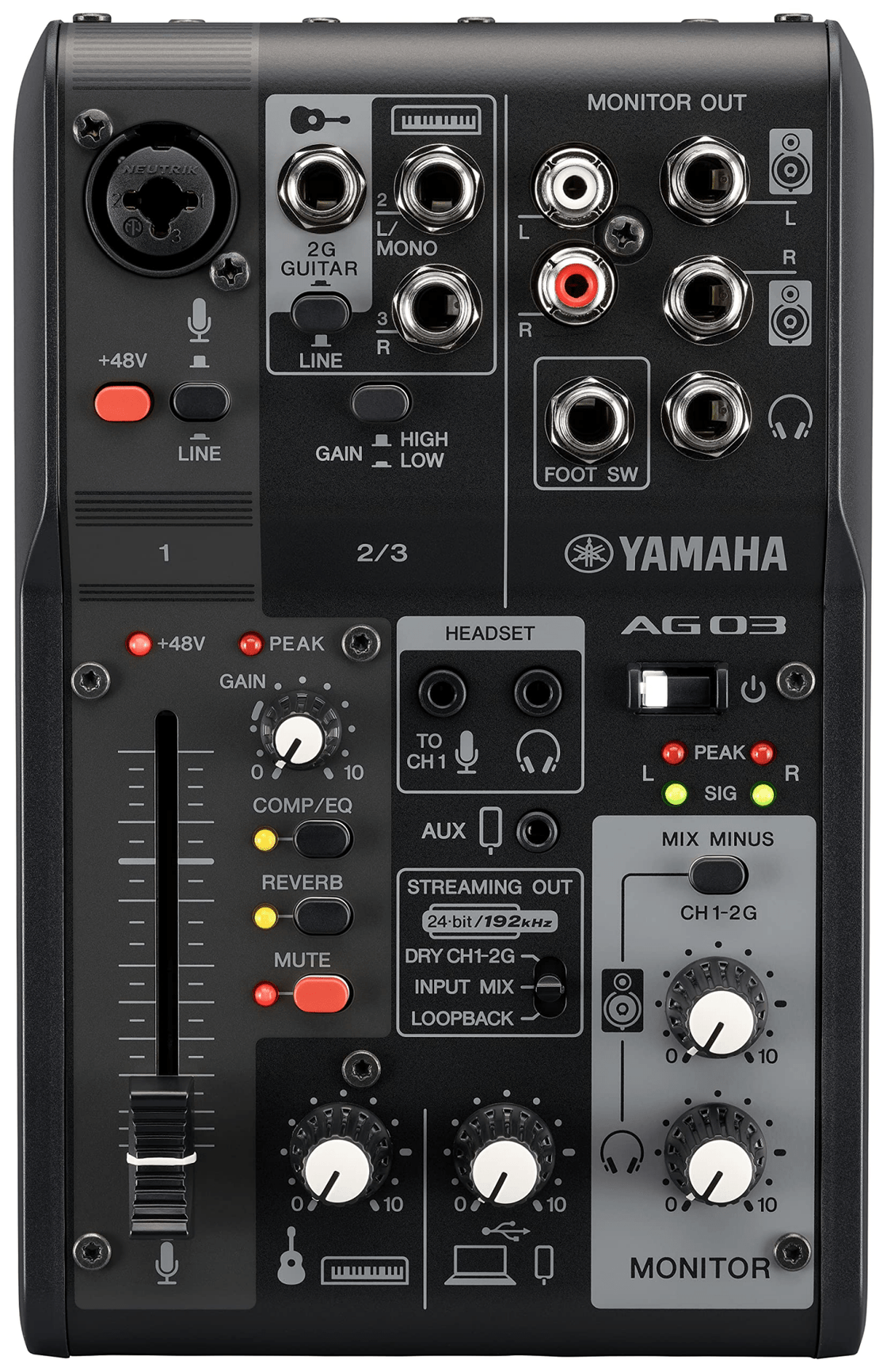 YAMAHA AG03 3MK2 B 3-Channel Mixer Black – WAFUU JAPAN