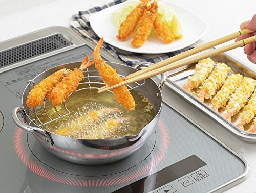 YOSHIKAWAGohgei stainless steel tempura pan 20cm YJ2437 - WAFUU JAPAN