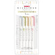 Zebra Fluorescent Pen Mild Liner Natural Mild 5 Color Set WKT7-5C-NTC